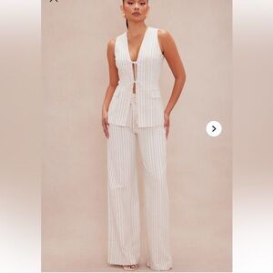 Paulina Striped Linen Pant Set